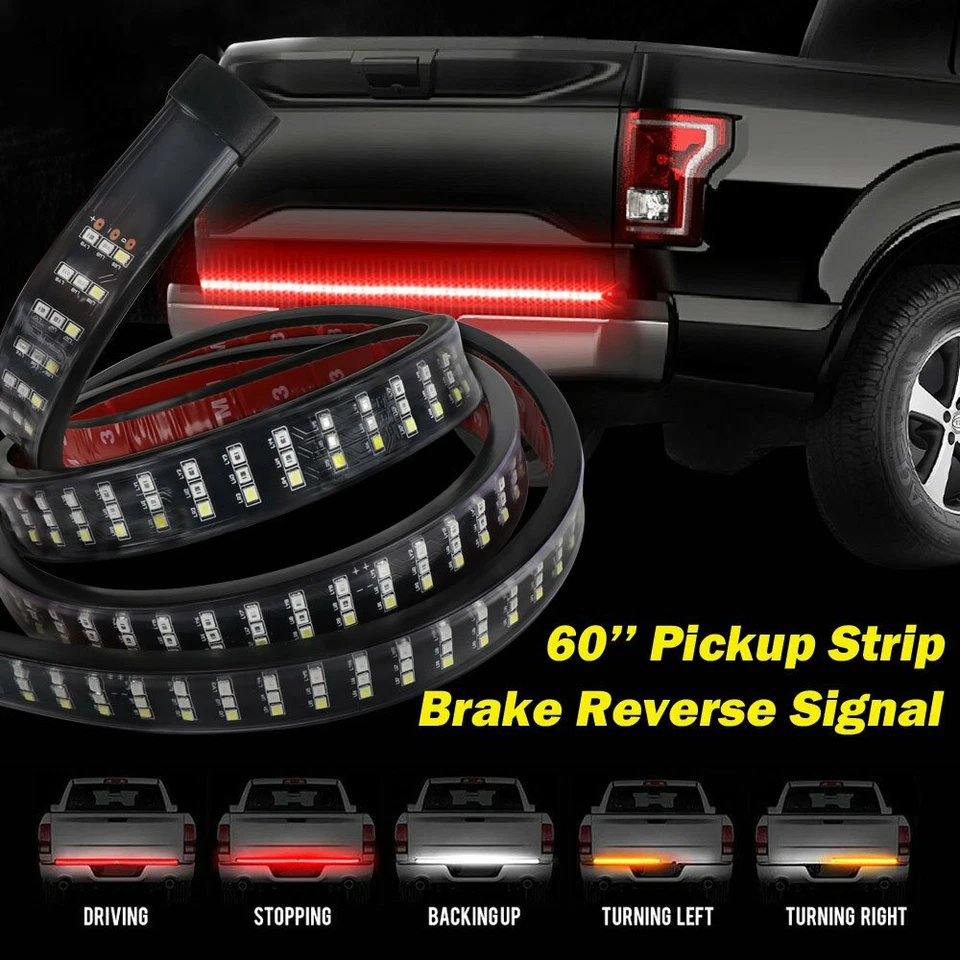 Barra de luz LED para puerta trasera de camión de 60" freno señal de giro inversa parada tira trasera 2022 Foto 4 de 4