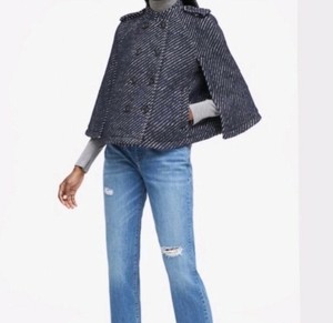 navy wool cape