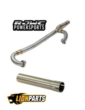 RJWC High Flow Header With Muffler Adapter For Can Am Outlander + Renegade G2