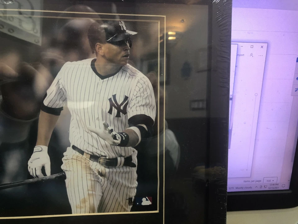FOTO ENMARCADA DEPORTIVA ALEX RODRIGUEZ YANKEES STEINER Foto 4 de 4