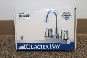 New Glacier Bay 385 937 Two Handle Bar Faucet Drip Free Lifetime