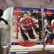1990-91 Pro Set Hockey Card Don Beaupre Washington Capitals #307