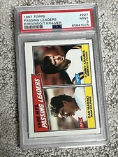 PSA 9 FOOTBALL CARD 1987 TOPPS PASSING LEADERS DAN MARINO TOMMY KRAMER DOLPHINS