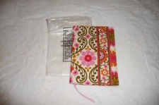 VERA BRADLEY Paperback BOOK COVER - NWT FOLKLORIC Orange Pink Green Mod Flowers
