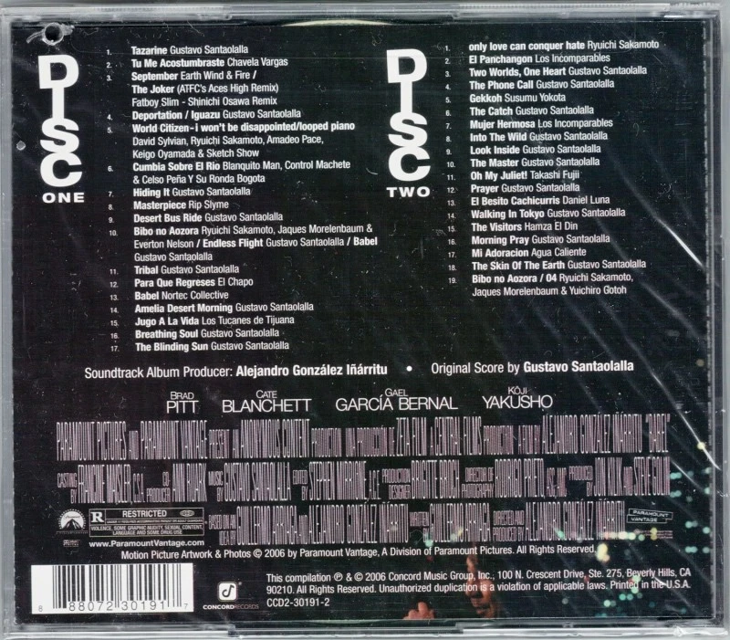 BABEL Gustavo Santaolalla Ryuichi Sakamoto OST Soundtrack 2CD El Chapo Rip Slyme - Bild 2 von 2