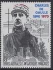 FRENCH (FSAT) 1991 AIR. BIRTH CENTENARY OF CHARLES DE GAULLE 18f.80 STAMP MNH