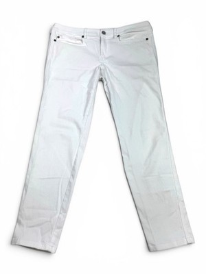 St. John Women s Jennifer White Taper Leg Cotton Stretch Jeans Size 10 USA