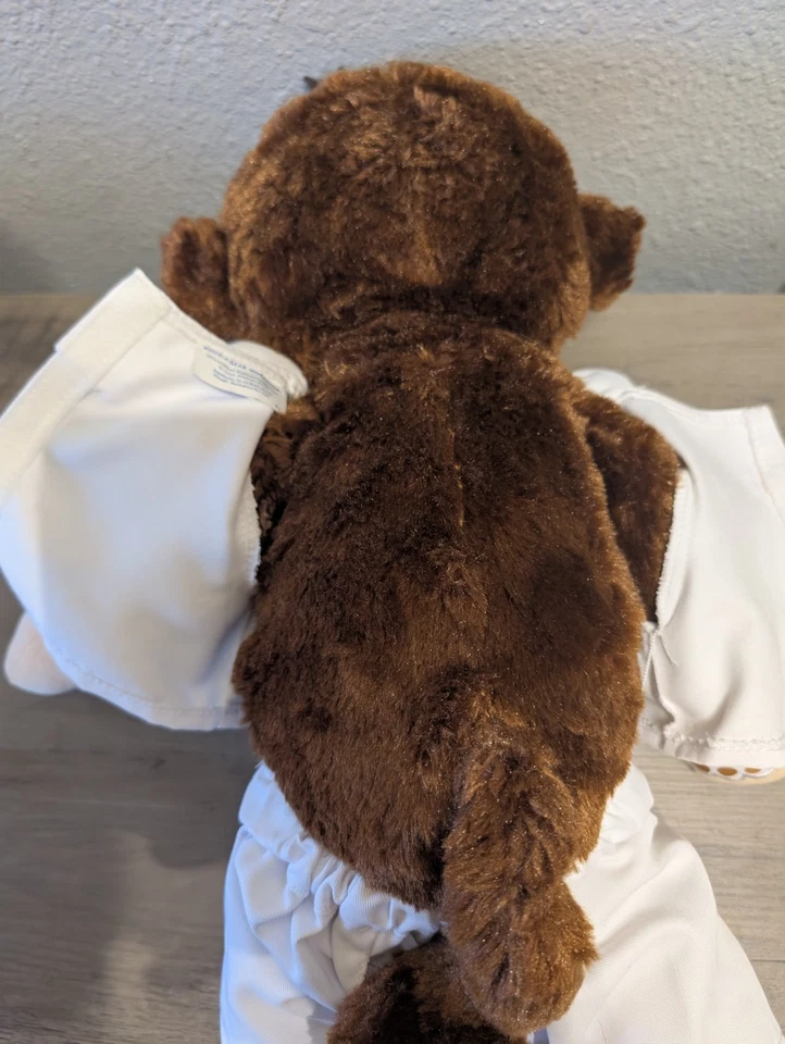 Build-A-Bear Brown Monkey Plush 18” aposentado 2016 com roupa de marinheiro da Marinha dos EUA - Imagem 3 de 4