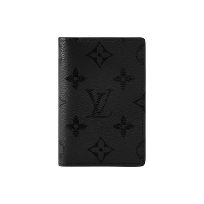 LOUIS VUITTON Monogram Midnight Leather Wallet for Men Black