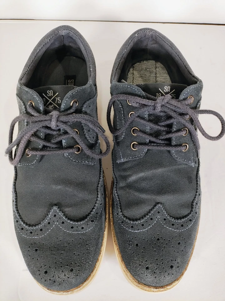 Stacy Adams мужчин 8,5 М синий замши кожи образ жизни кроссовки обувь комфорт стиль - Изображение 3 из 4