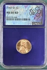 1947-D Red NGC MS 66 RD Lincoln Wheat Penny Cent 🐝 Purple Core MS66RD Nice Coin