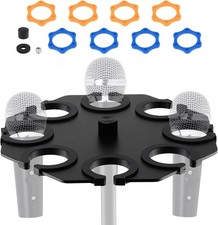 8-Slot Multi Microphone Holder Up to 8 Mics M...