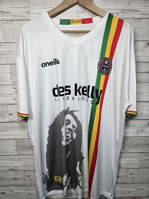 Bohemian FC Fußball Trikot 3XL weiß Away 2022 Bob Marley Bohs Dublin Oneills