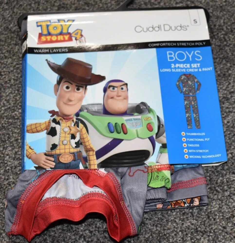 E7 NWT S 6/7 CUDDL DUDS Disney TOY STORY Base layer Set Crew Shirt & Pants