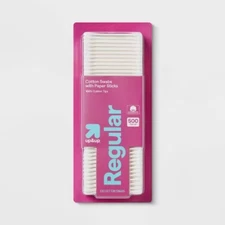Regular Cotton Swabs Paper Sticks - 500ct - up&up