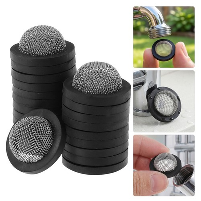 #ad 60 Pcs Hose Gasket with Screen Outdoor Filter Pressure Washer Mesh $19.15