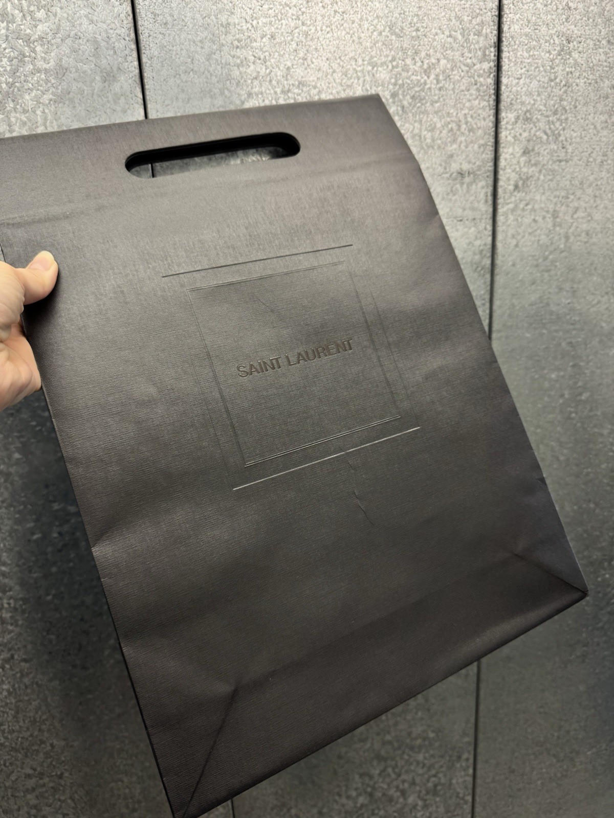 Felpa con cappuccio YSL Saint Laurent nera logo Rive Gauche taglia S $850 NUOVA