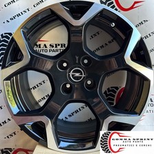 4 CERCHI IN LEGA ORIGINALI RAGGIO 17 OPEL CROSSLAND NERO LUCIDO DIAMANTATO