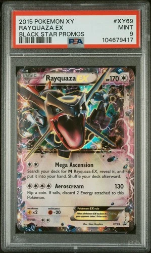 2015 POKEMON BLACK STAR PROMO RAYQUAZA #XY69 PSA 9 MINT pop 159