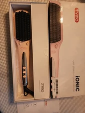 TYMO Ionic Pink Hair Straightening Brush with Anti-Scald Design