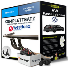 Für VW Passat Variant B8 3G5, CB5 Anhängerkupplung abn +eSatz 13pol uni. 14- NEU