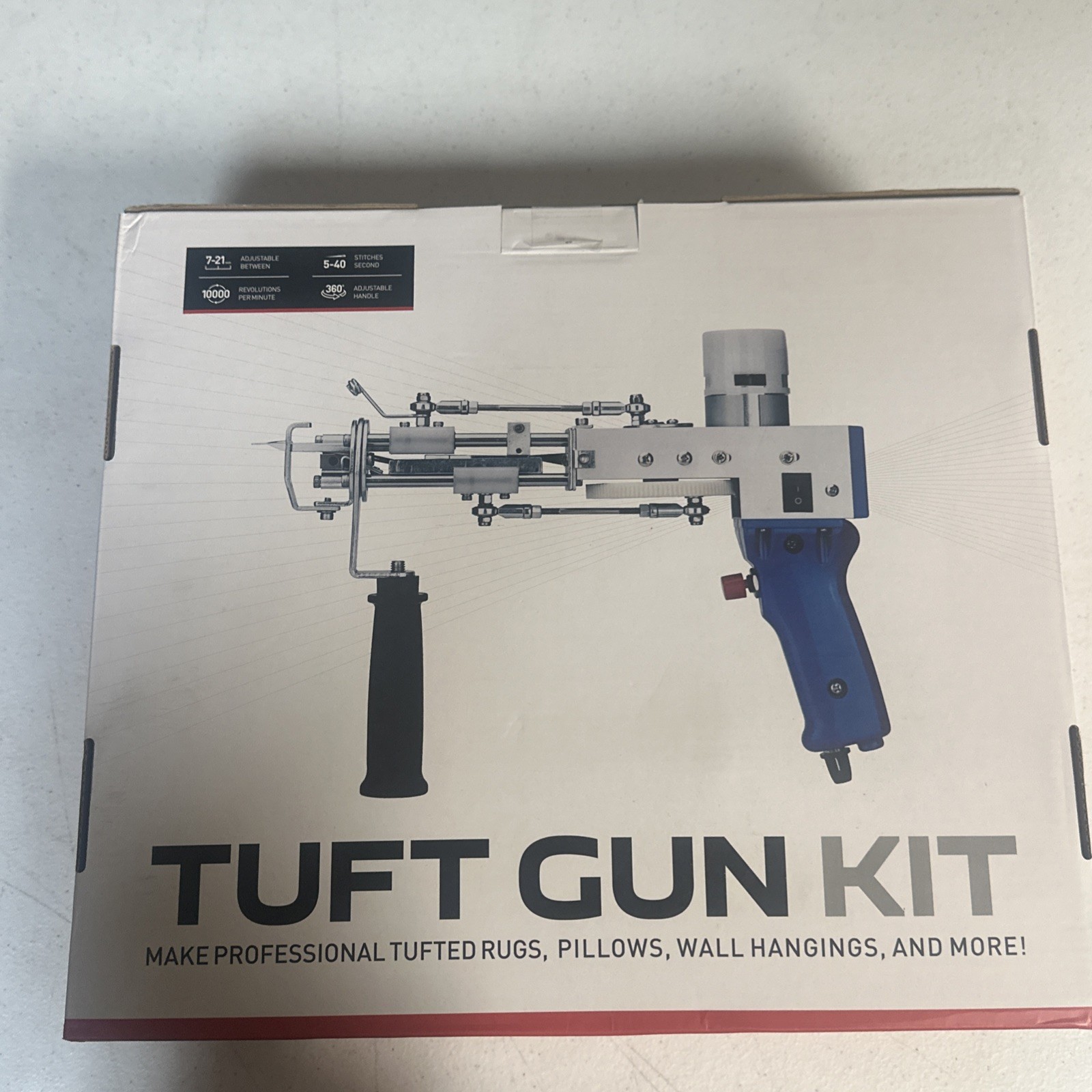 Eucrast Rug Tufting Gun w/ Carpet Trimmer Kit Tuft Gun Tufting Shears Turquoise