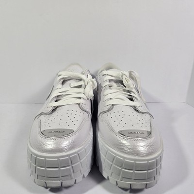 Size 11.5 - Air Jordan 1 Brooklyn Low White Metallic Silver W for