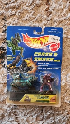 NRFC Hot Wheels 1995 Crash & Smash Bikes Reptile Riptile Launcher Sealed New