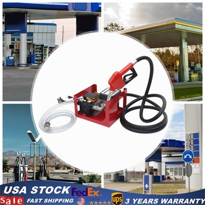 110V Electric Fuel Transfer Pump 550W-60L/Min W/Nozzle Meter Fit Oil Fuel Diesel