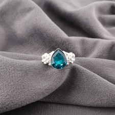 Valentines Sale Natural Apatite Party Wear Band Anniversary Boho Ring 925 Silver