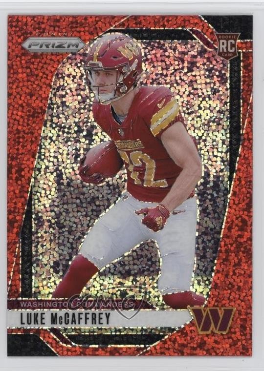 2024 Panini Prizm Rookies Red Sparkle Prizm Luke McCaffrey #367 1c3k
