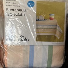 Room Essentials Rectangular Tablecloth 60" x 104" 100 Cotton NWT