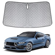 6 Layers Custom Fit Windshield Sun Shade for 2024-2025 Ford Mustang, Foldable...