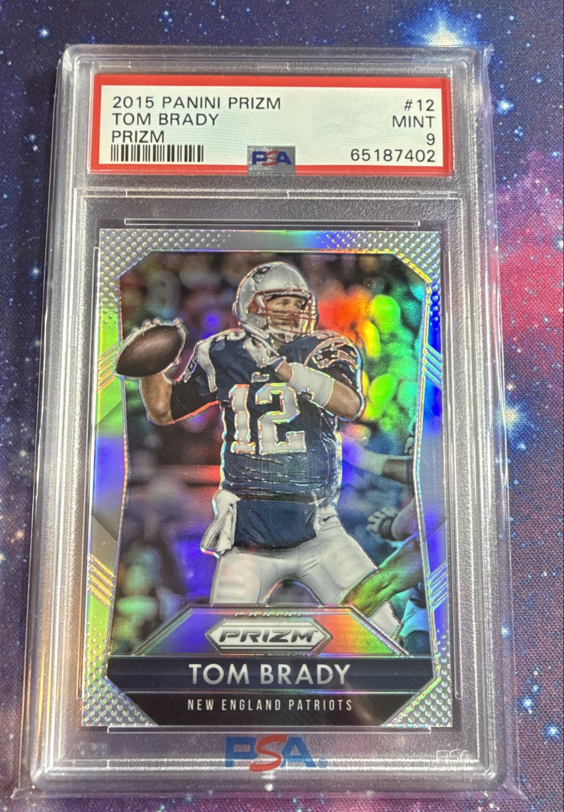 2015 Panini Prizm - Tom Brady #12 Silver Prizm PSA 9 Mint