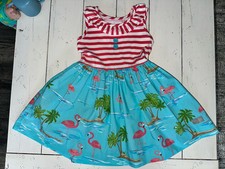 Girls 5-6 Eleanor Rose Flamingo Sun Dress With Pockets
