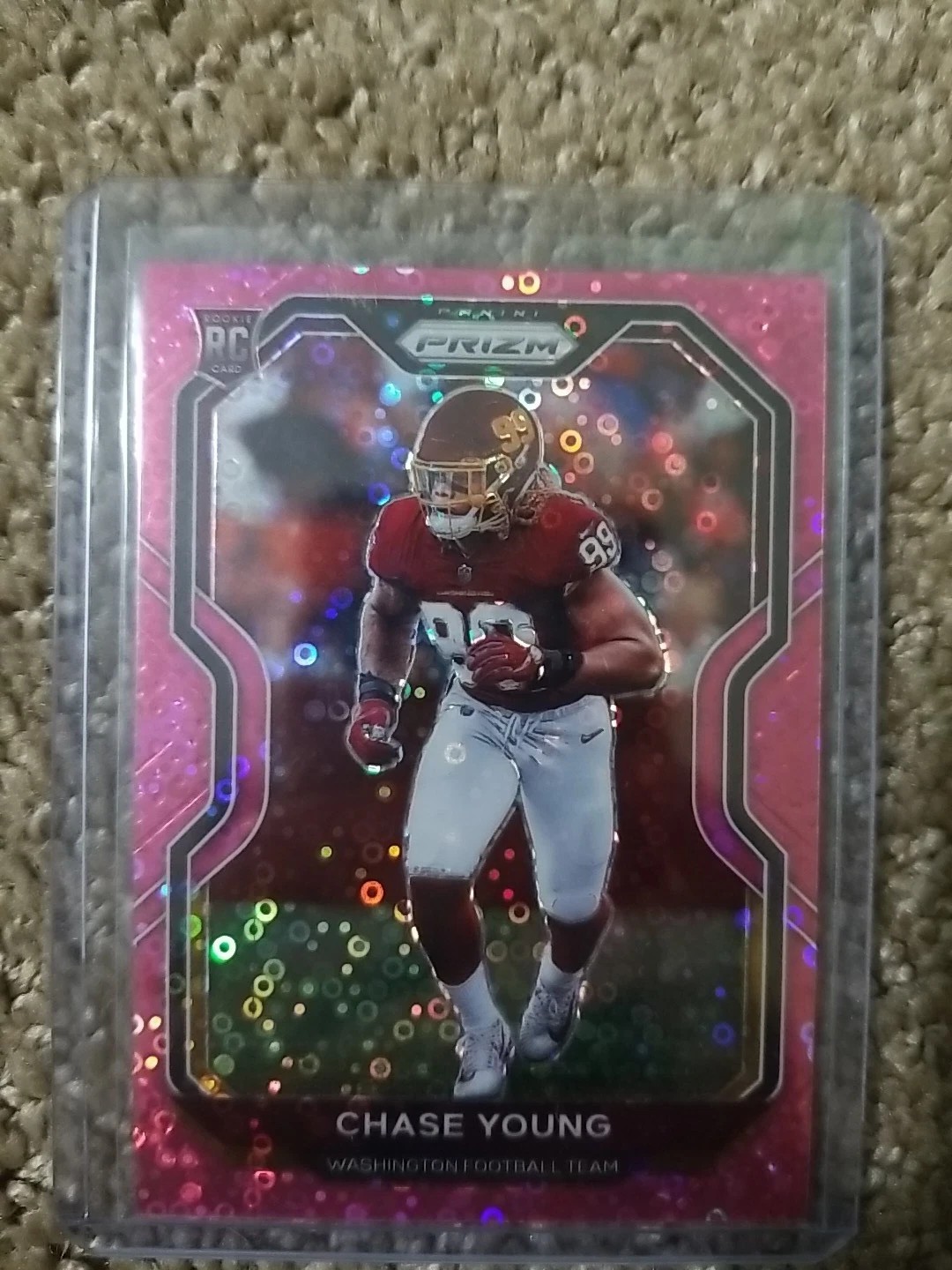 2020 Prizm Chase Young RC Pink Disco 10/15 No. 383