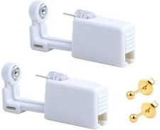 2 Pack Self Ear Piercing Gun Earring Disposable Piercing Kit No Pain Easy Use...