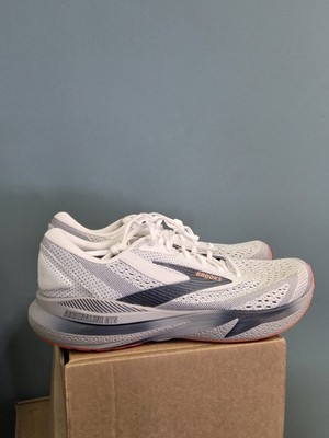Mens 11.5D! Brooks Adrenaline GTS 24 Running Shoes White Gray Orange Mesh 2024