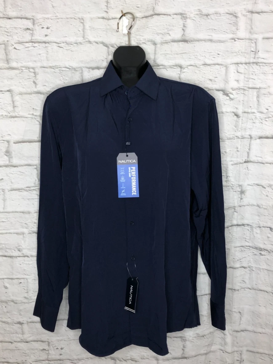 Nautica Blue Slim Dress Shirts for Men for sale | eBay