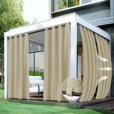 Outdoor Curtains for Patio Waterproof 4 Panels-Windproof Weatherproof Privacy...