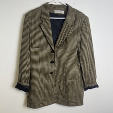 Evan-Picone Women's Vintage 80s Houndstooth Blazer Made USA Sz 12