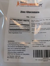 Zinc Gluconate Powder - 500 g - Bulk Supplement Brand
