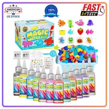 Magic Water Toy Elf Kit 12 Gels 12 Molds DIY STEM Craft Set Kids Water Pets Blue