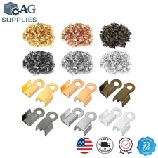 1200-Piece Cord Ends Set: Crimp Tips for Necklaces & Bracelets
