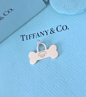 iffany & Co seltener Return to Silber Hundeknochen Charm Anhänger für Halskette/Armband