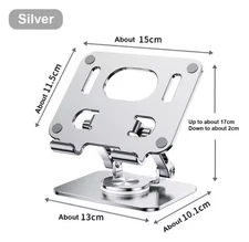 360° Rotation Aluminum Tablet Stand Foldable Holder Adjustable For iPad iPhone