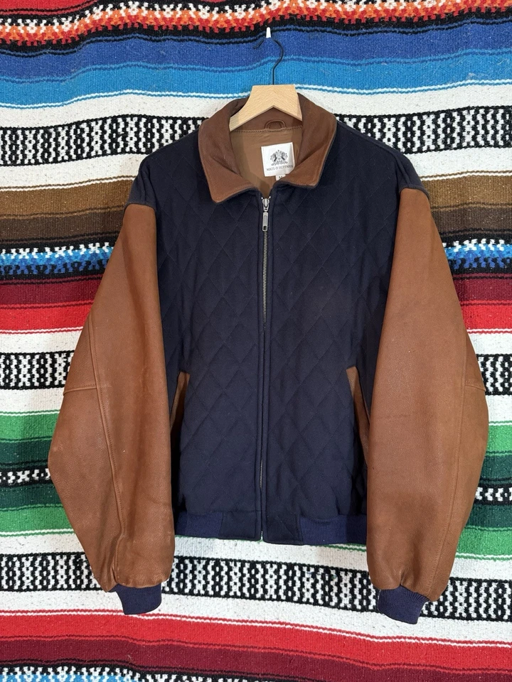 Vintage Maus & Hoffman Men’s Varsity Bomber 2007 Jacket Wool And Leather Size M - Image 4 of 4