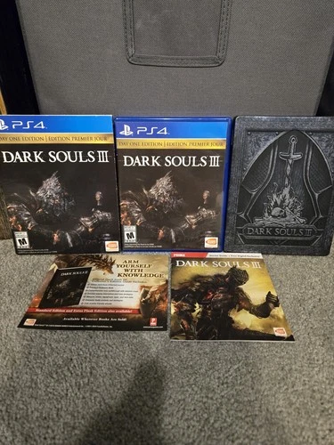 Dark Souls III 3 DAY ONE PS4 + Soundtrack + Steelbook + Guide + Artbook + Map