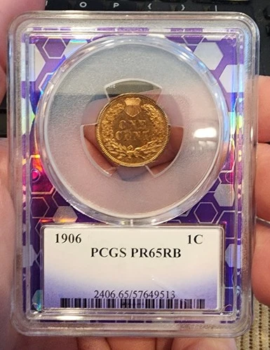 Gorgeous 1906 1C PCGS PR65RB Indian Head 65 Proof Red Brown PCGS  / 1 Penny Cent