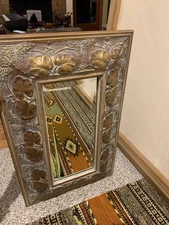 Windsor Art Mirror VTG Gold Gilded Frame, Beveled 21” X 13”